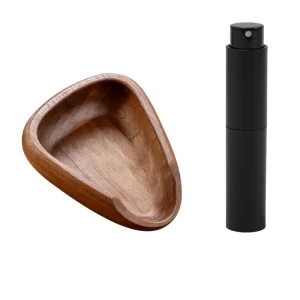 Dřevěný kelímek s dávkovací lahví pro kávu set | doplňky ke kávovaru, baristické vybavení