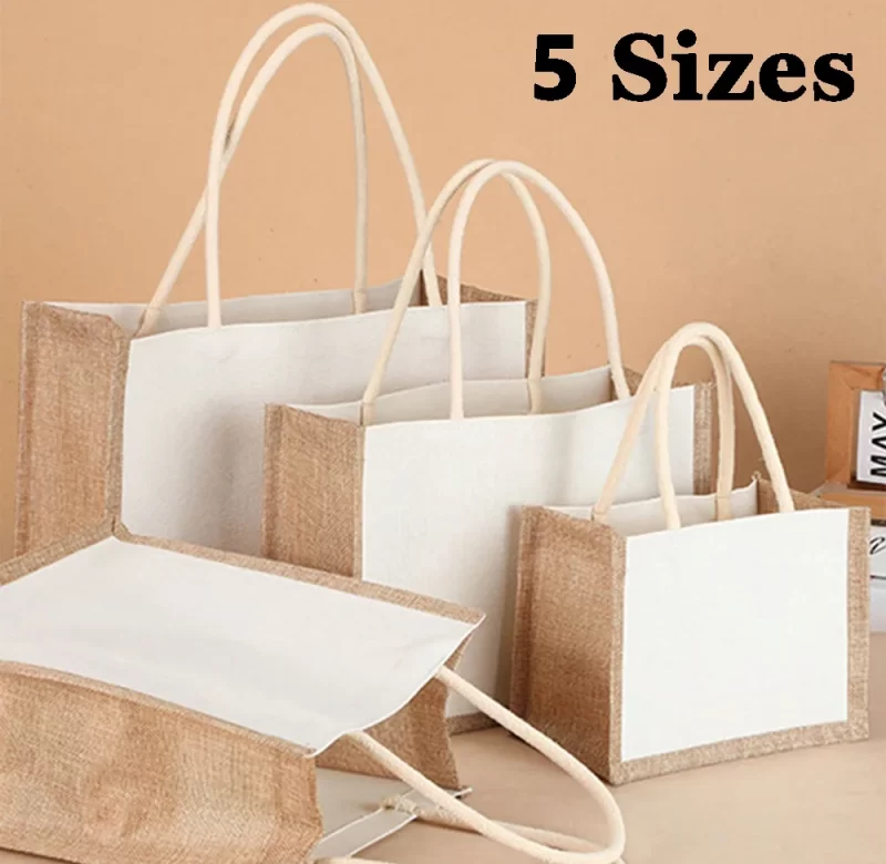 Jutová nákupní taška s uchem na rameno | jutová taška, nákupní taška