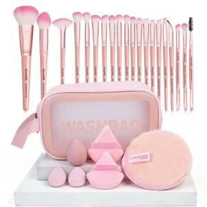 27 ks makeup sada-štětce, houbičky, taška | kosmetická sada, štětce na makeup