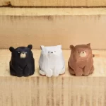 Mini dřevěné medvědí sošky pro dekoraci | dřevěné figurky, dekorace domova