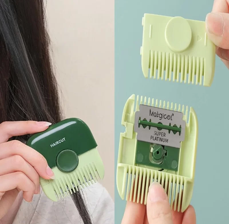 2 v 1 zastřihovač a hřeben na vlasy pro úpravu ofiny | kadeřnické potřeby