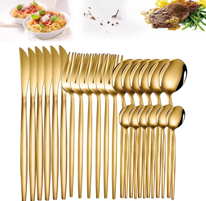 24dílná jídelní sada z nerezové oceli pro 6 osob | jídelní sada, sada příborů