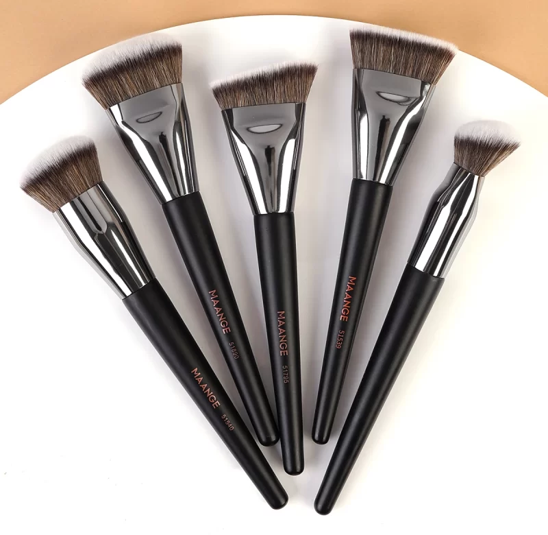 5dílná sada štětců na líčení s hustými syntetickými štětinami | štětce na makeup, sada štětců