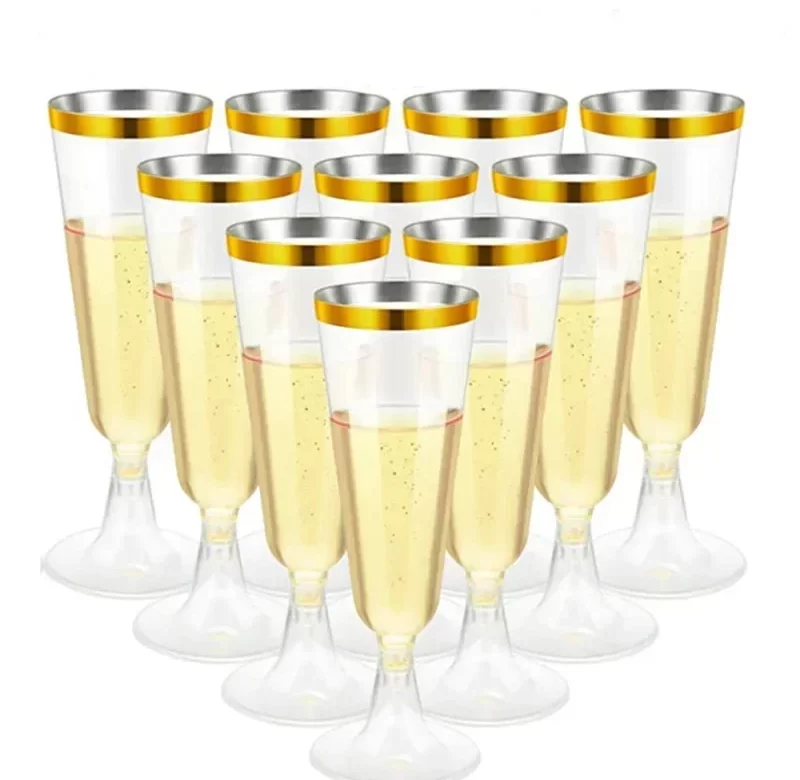Plastové party skleničky na šampaňské přípitek | plastové skleničky, party skleničky