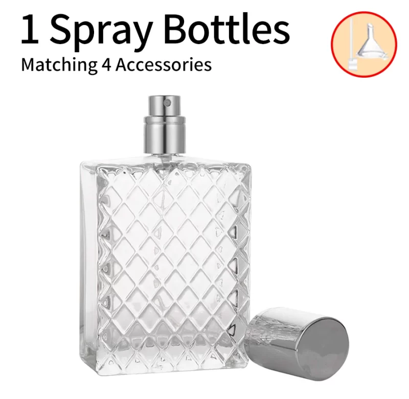 Plnitelný flakon na parfém s příslušenstvím 100 ml | cestovní rozprašovač 1+2 ks