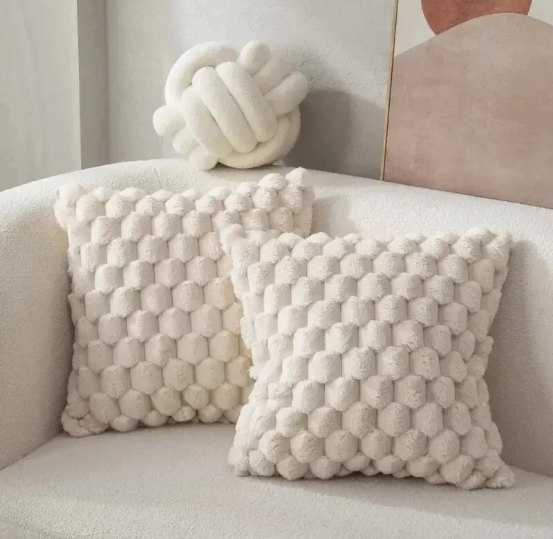 Měkký 3D dekorativní povlak na polštář 45×45 cm | polštář, dekorace
