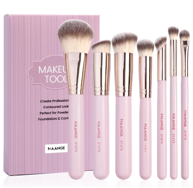 7dílná sada štětců na líčení pro tekutý makeup | sada štětců, kosmetické nástroje