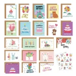 Originální přání k narozeninám se samolepkami | narozeninové karty 42 ks