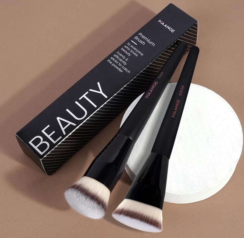 2 ks plochý štětec na makeup a pudr | štětec na makeup, kosmetický štětec