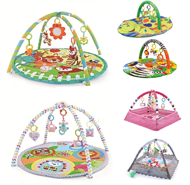 Edukační hrací deka s hrazdičkou pro miminka | hrací podložka, baby gym