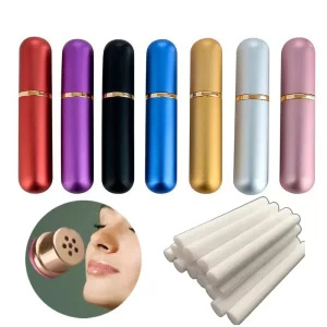 Barevný aroma inhalátor pro éterické oleje do nosu 5 ml | aromaterapie