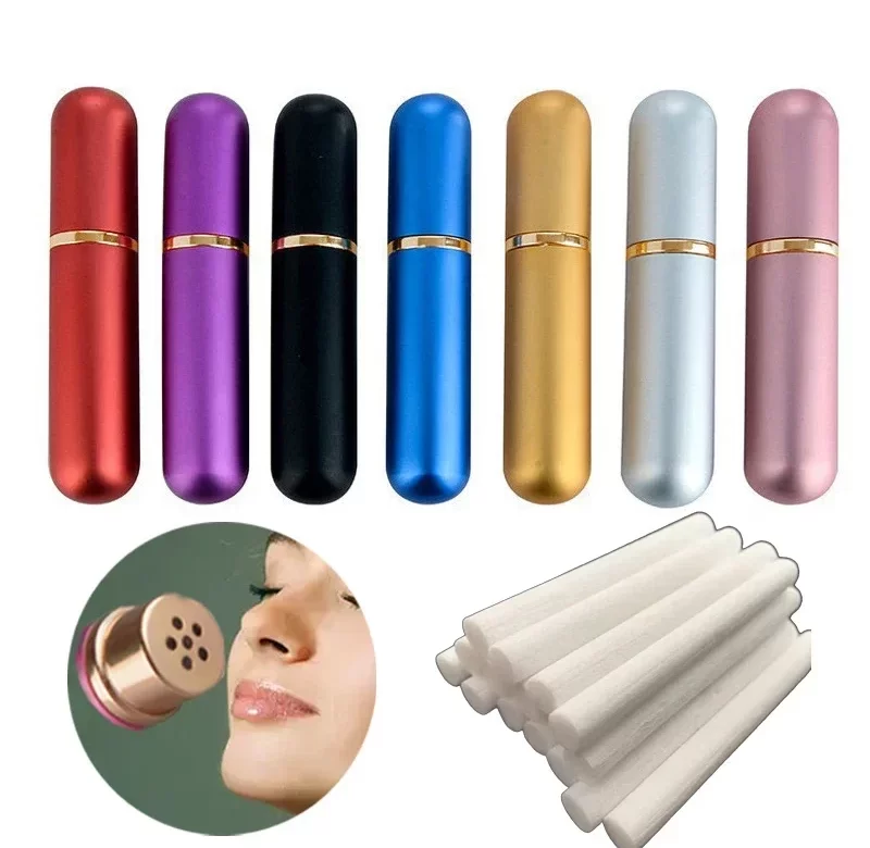 Barevný aroma inhalátor pro éterické oleje do nosu 5 ml | aromaterapie