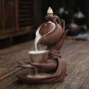 Buddha lotus aroma fontána se zpětným kouřem | aroma dekorace, kadidlovník