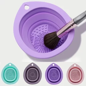 Silikonový skládací čistič štětců na makeup a stíny | čistič štětců, kosmetické pomůcky