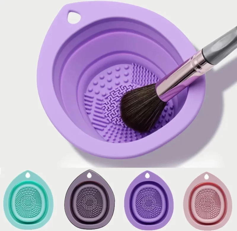 Silikonový skládací čistič štětců na makeup a stíny | čistič štětců, kosmetické pomůcky