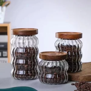 Skleněná doza s víkem na potraviny a čaj | skleněná dóza, dóza na potraviny