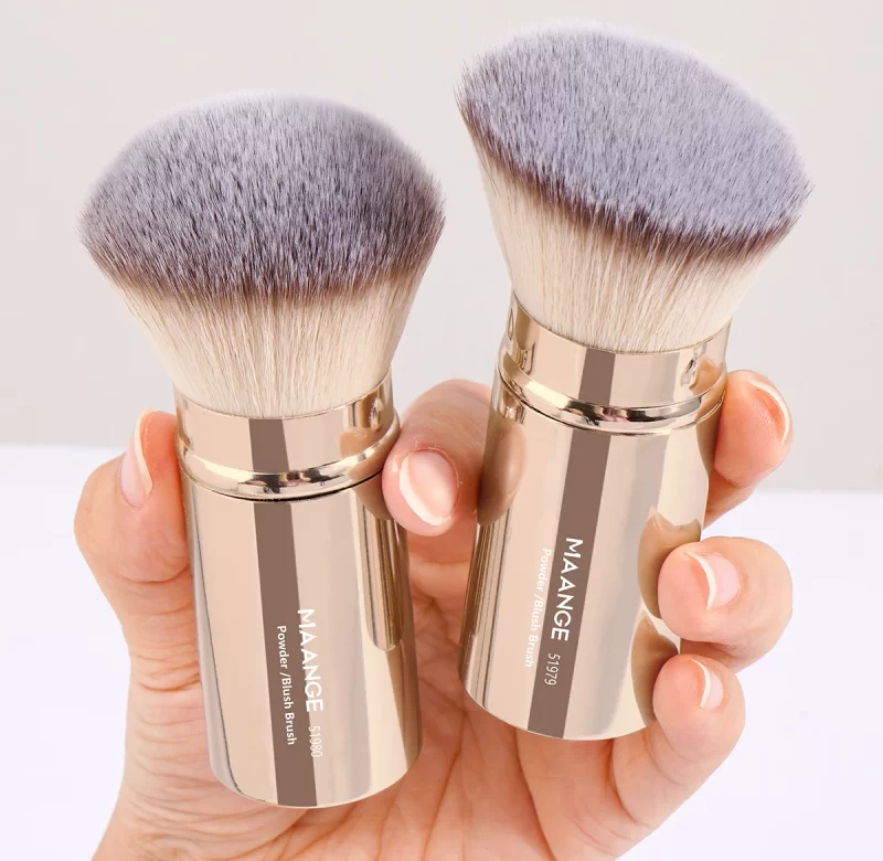 Cestovní štětec na make up a pudr kabuki | kosmetické pomůcky  2 ks