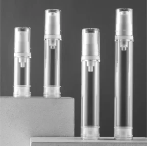 5 kusů plastových lahviček s airless pumpou na kosmetiku | dávkovače