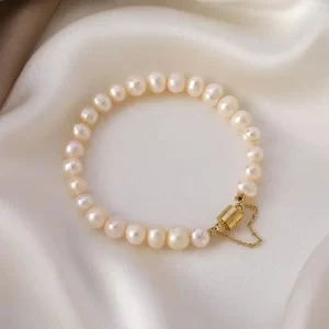 Elegantní náramek s perlou a magnetickým zapínáním | dámský šperk, perlový náramek