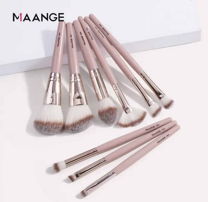 Sada štětců na líčení pro dokonale hladký make-up | kosmetické potřeby 9 ks