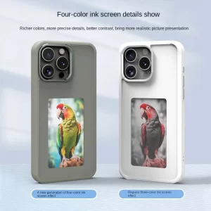 Chytrý e-ink obal pro iphone s bezdrátovým přenosem | chytrý kryt, pouzdro na telefon