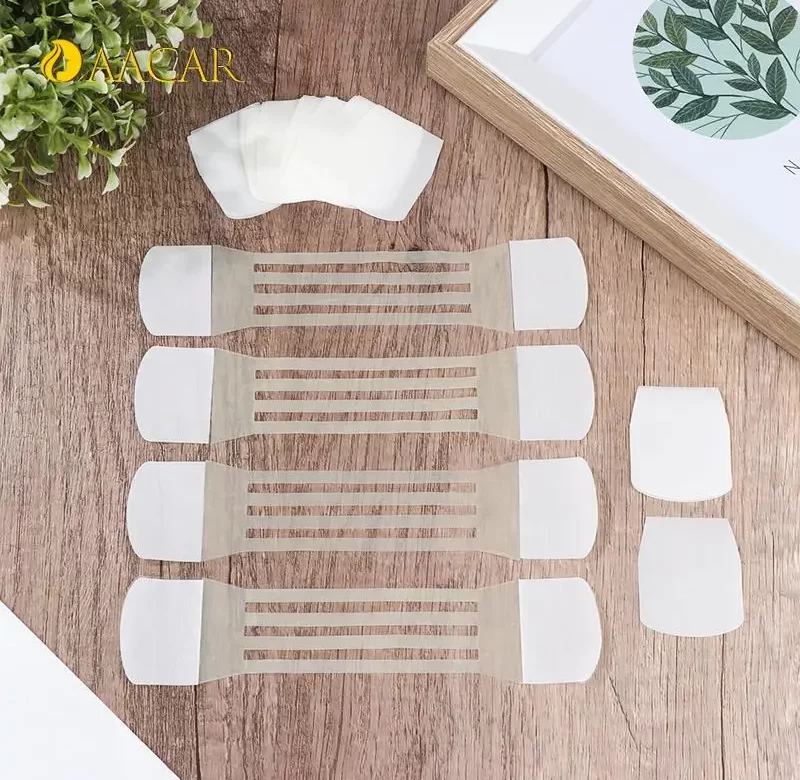 4 pásky pro neviditelný lifting krku a odstranění vrásek | krční náplast, kosmetická páska