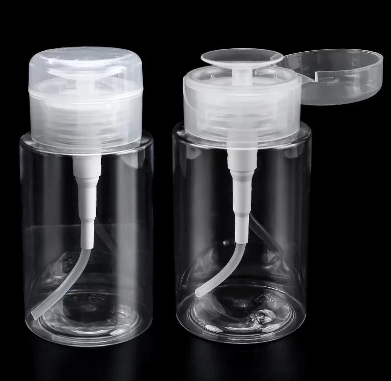 Nádobka na odlakovač s pumpičkou 100/200 ml pro gel laky | dávkovač, lahvička