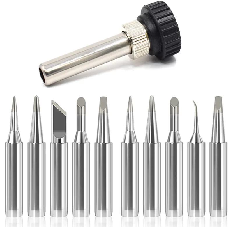 Pájecí držák s náhradními hroty pro stanice | pájecí sada 1+5 ks