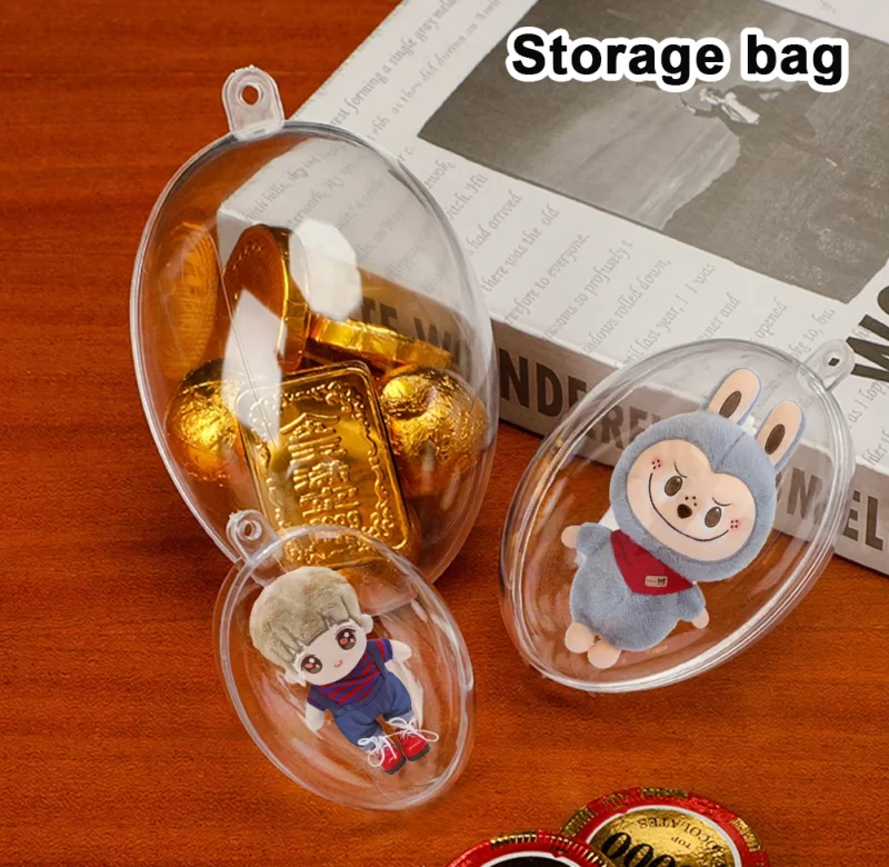 Průhledná závěsná velikonoční vajíčka 8–12 cm | ozdobné krabičky