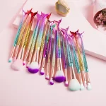 4dílná sada štětců na líčení, motiv mořská víla | štětce na make up, sada štětců