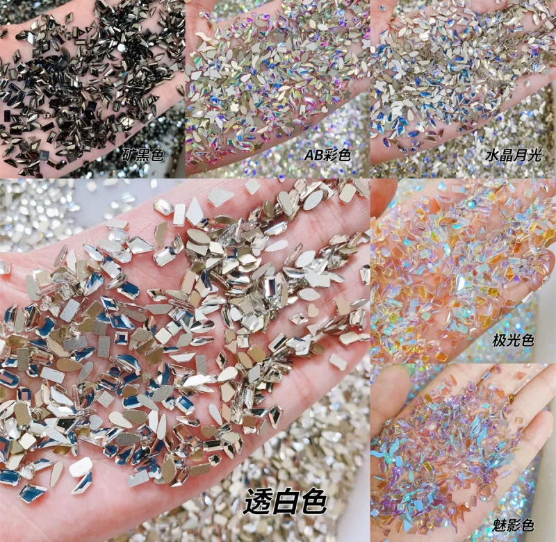 Kawaii ozdoby na nehty s třpytkami a kamínky | zdobení nehtů, nehtové doplňky