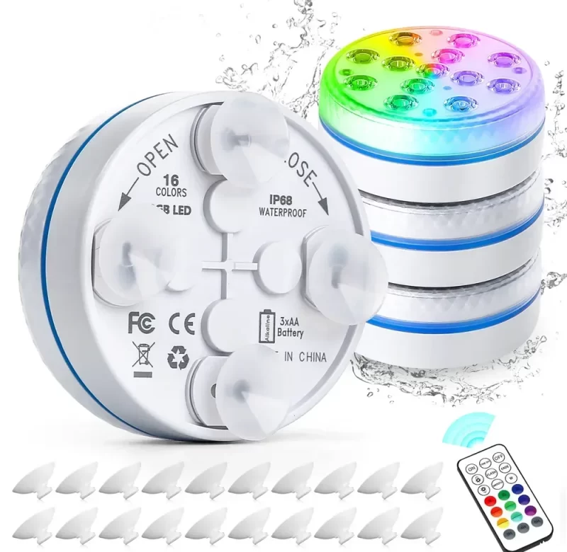 Aktualizované led světlo do vody s dálkovým ovládáním | podvodní světlo, rgb lampa