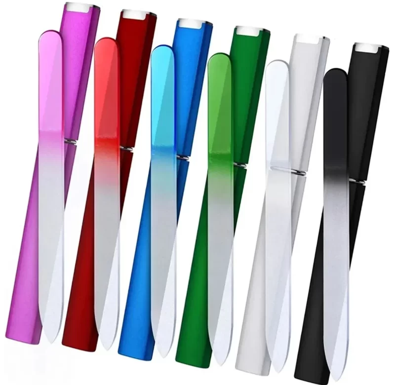 Skleněný leštící pilník na nehty duhový | pilník na nehty, skleněný pilník