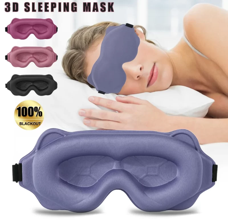 3d spací maska s paměťovou pěnou pro pohodlný spánek | maska na oči, spací maska