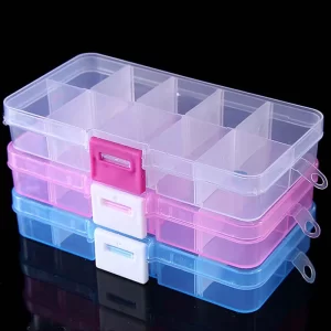 Praktický úložný organizér na nail art a šperky | úložný box, plastový organizér