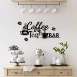Kávová dekorace na zeď s nápisem | kovová cedule 10 ks