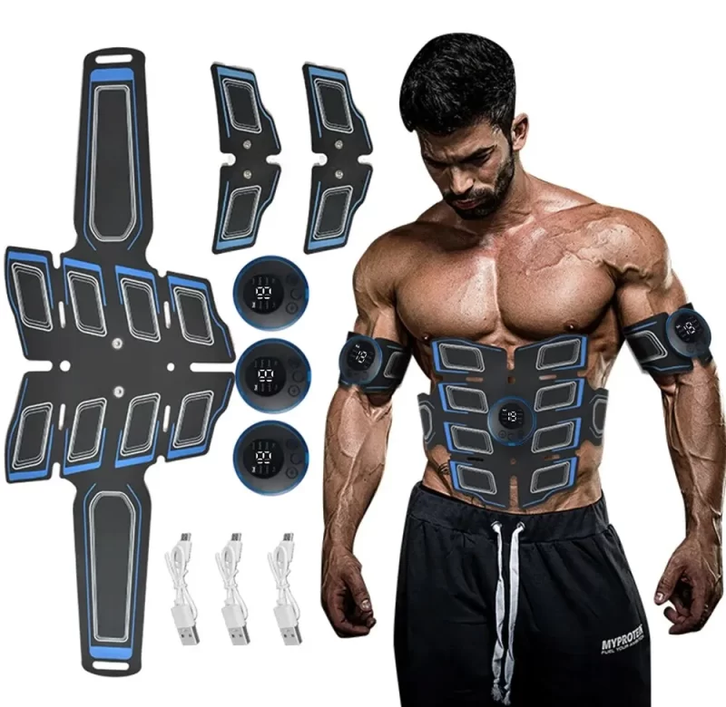 Posilovací vibrační pás na břicho s USB dobíjením | břišní pás, fitness pás