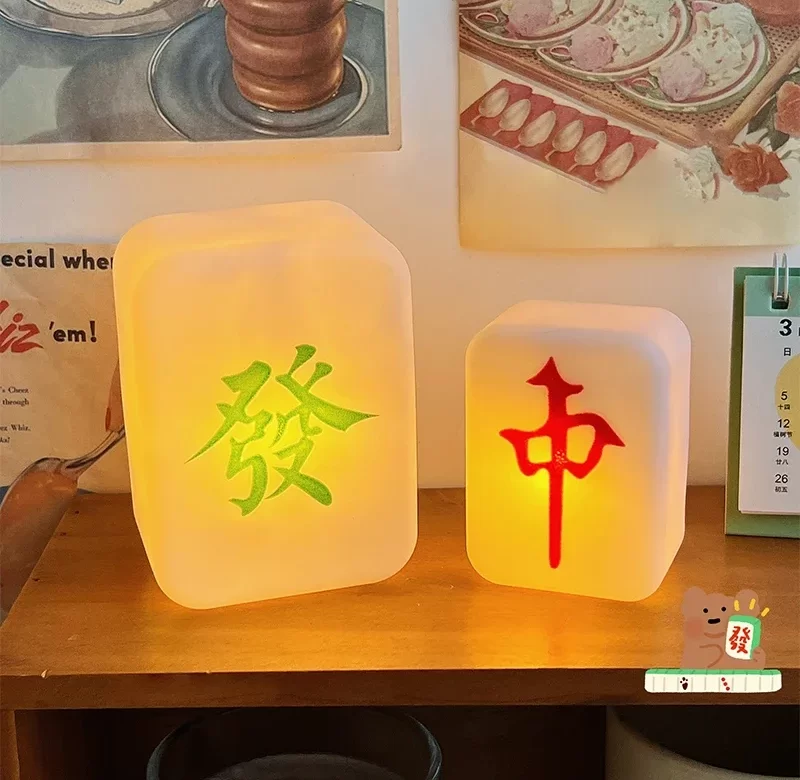 Noční LED mahjong lampička s měkkým světlem | dekorativní lampa