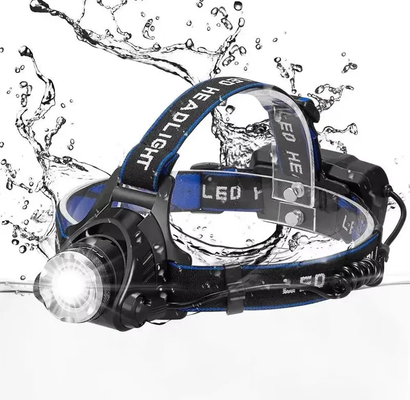 Super výkonná led čelovka s zoomem | rybářská svítilna