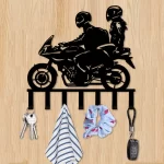 Motorkářský nástěnný držák klíčů s párem | nástěnná dekorace