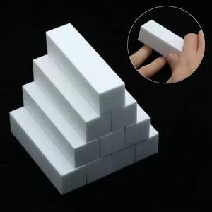 Brusný blok na nehty, leštící houbička, pilník na nehty | pilník, houbička
