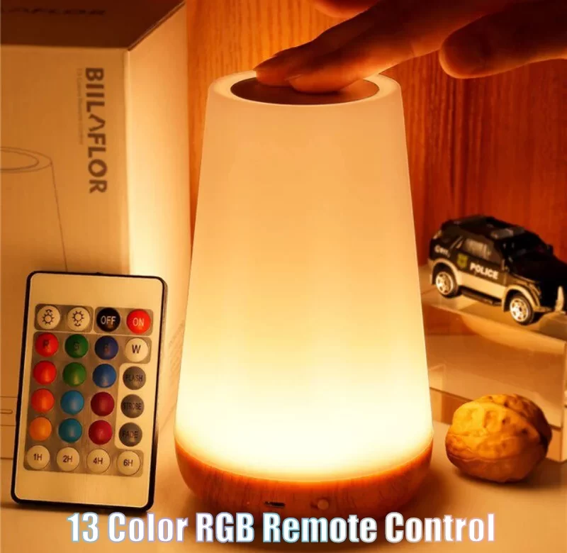 Stolní dotyková lampa měnící barvy | noční světlo, lampička usb 3 ks