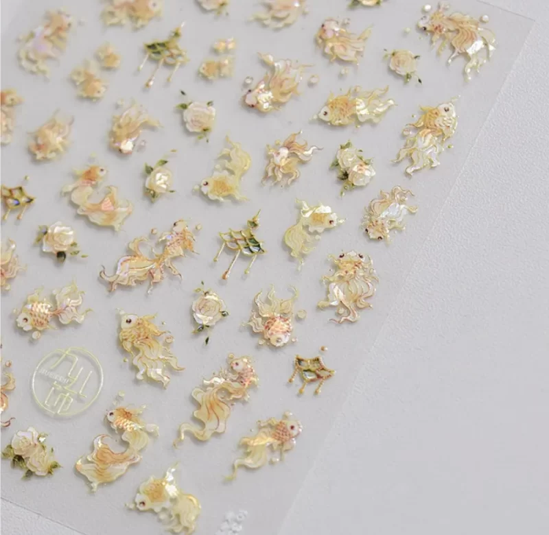 Třpytivé rybičky pro zdobení nehtů | třpytivé samolepky, zdobení nehtů