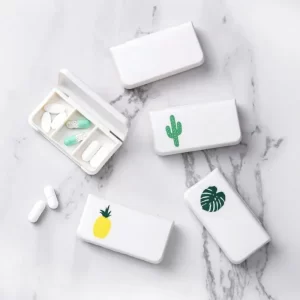 Mini dávkovač tablet s roztomilým vzorem | přenosný organizér, lékový box