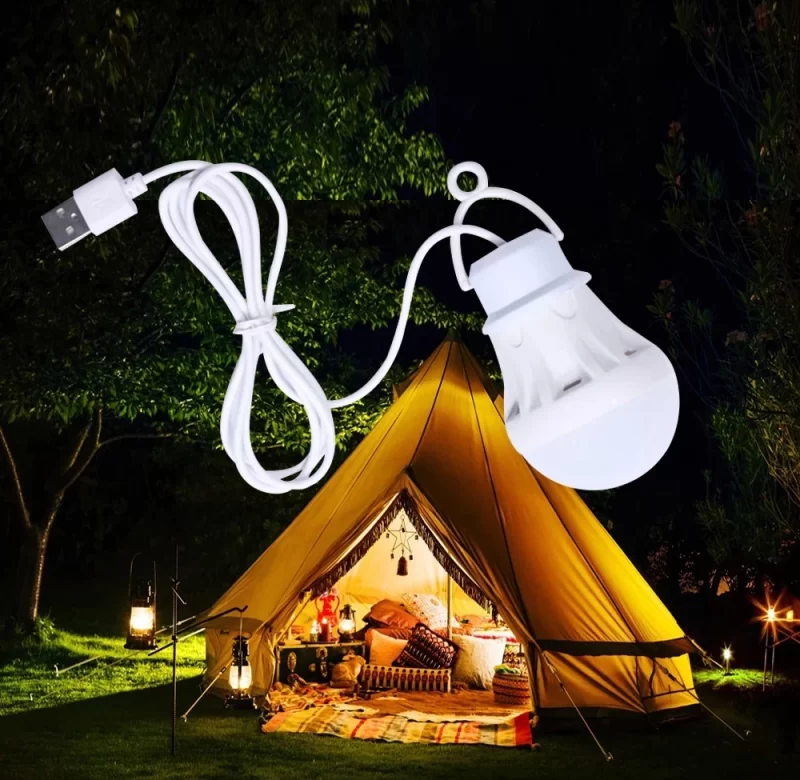 Přenosné usb světlo do stanu na kempování | kempingová lampa 6+1 ks
