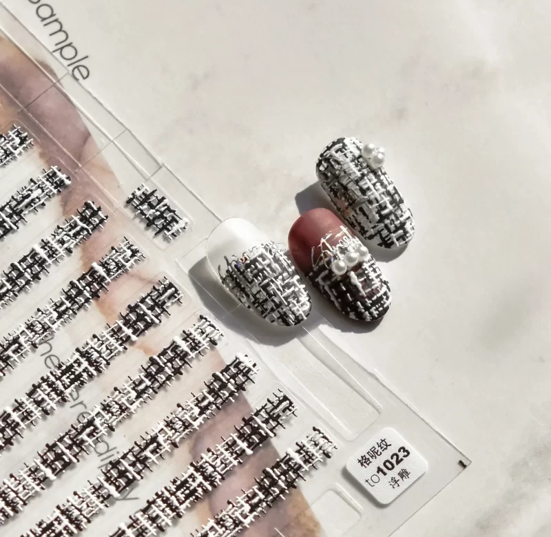 3d zimní nálepky na nehty s reliéfem | samolepky, nehtové zdobení