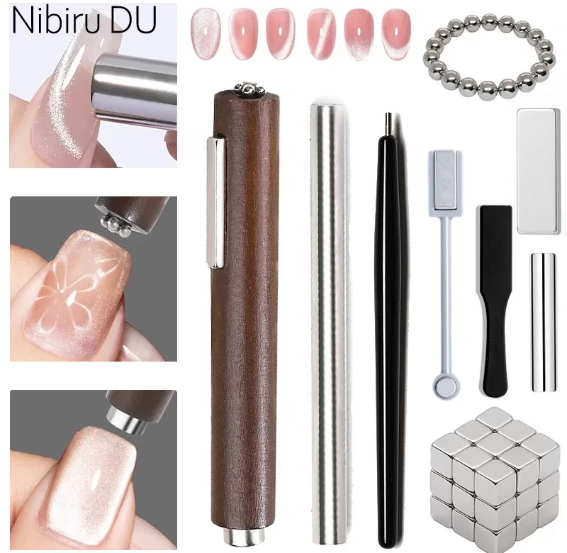 Silná magnetická kostka pro kočičí oko na nehty | magnetická tyčinka, nail art