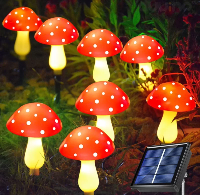 Solární LED houbičkové světlo | venkovní dekorace