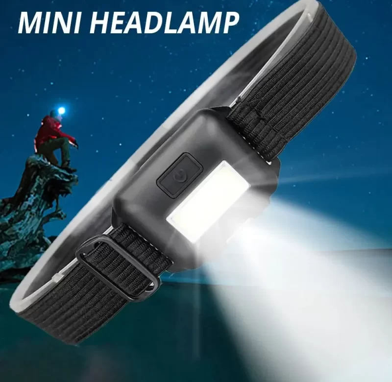 Mini čelovka pro rybáře a turisty | kempingové světlo