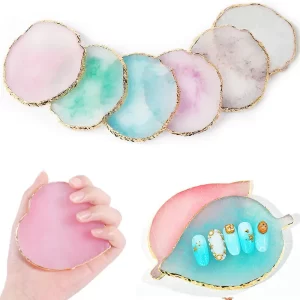 Paleta na gel lak a nehtové tipy s kameninovým efektem | paleta na nehty, pomůcka pro nail art